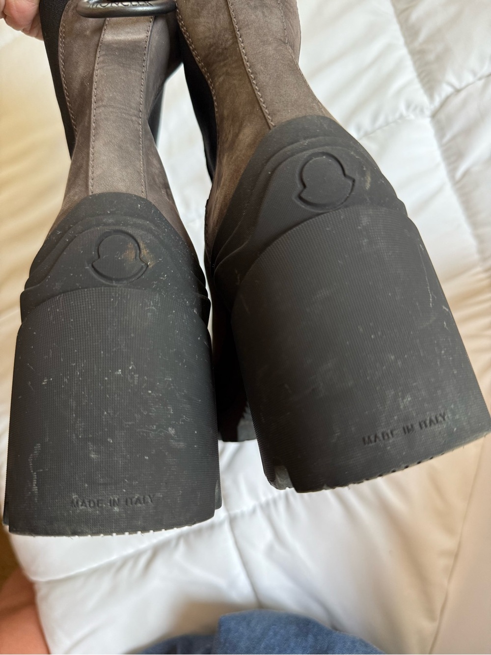 Moncler Gray Envile Chelsea Boots - Picture 5 of 14